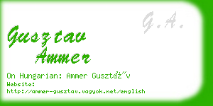 gusztav ammer business card